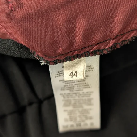 Maliparmi Black Pleated Minimalist Wide Leg Trousers Women's 44 US 8